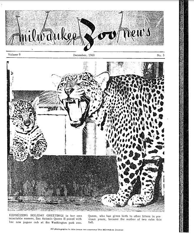 Mke Zoo News December 1960